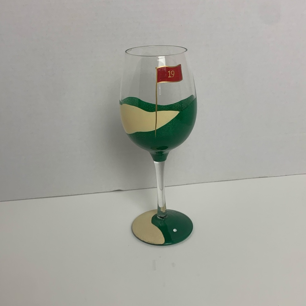 Lolita Hand Painted 19th Hole Wine Glass 15oz